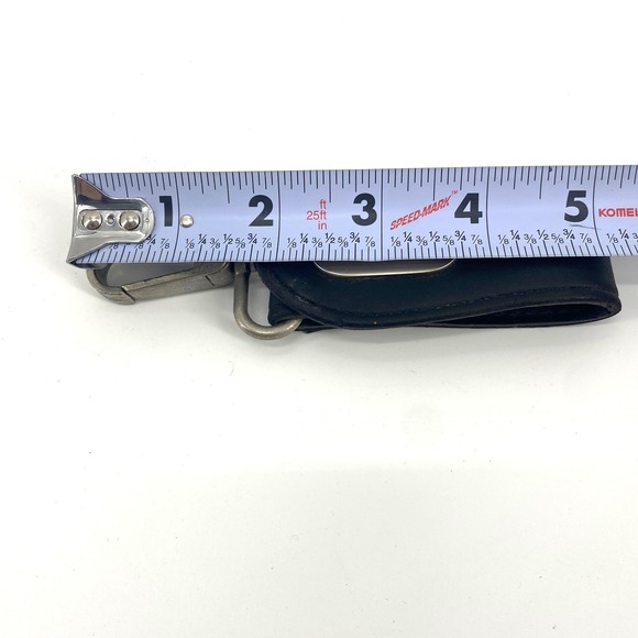 Vtg Hugo Boss Black Vegan Leather Key Fob Clip Keychain Holder Accessory Mens - Picture 2 of 4